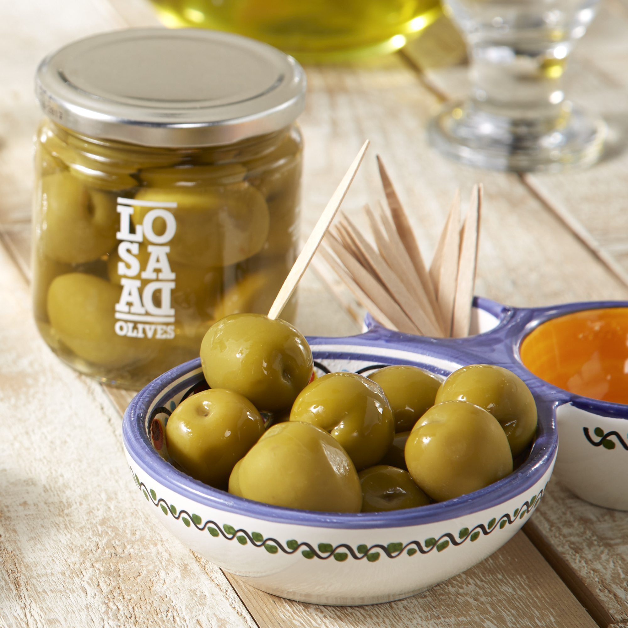 Shop Seville Orange Stuffed Gordal Olives Online | La Tienda