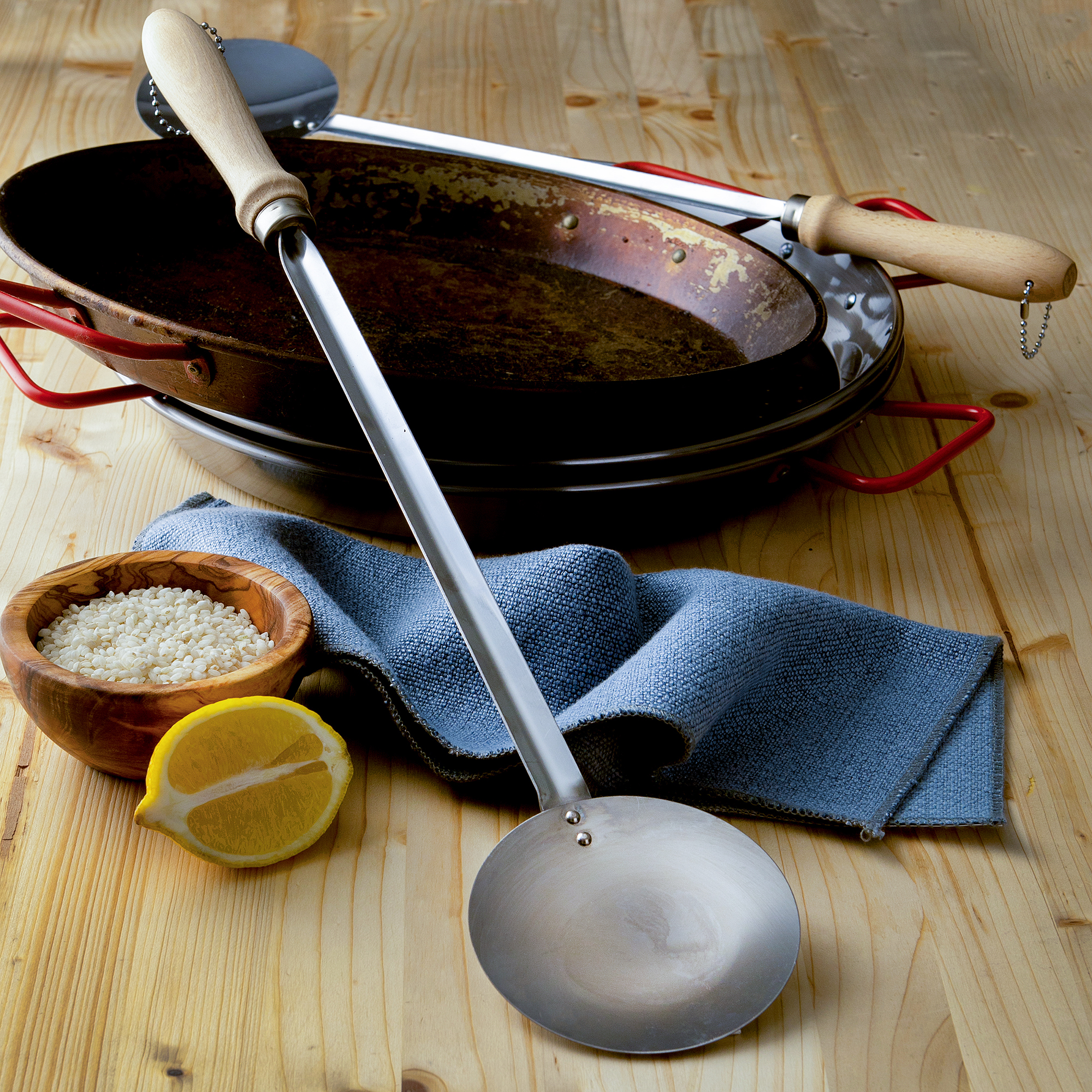 Stainless Ladle without Holes / Wooden Handle