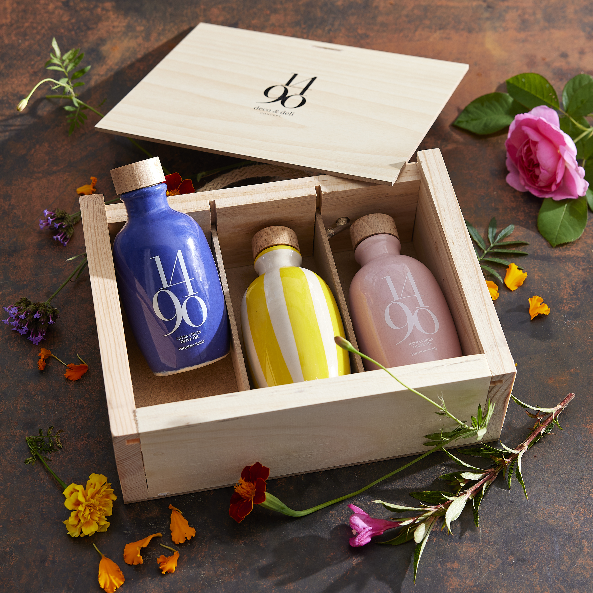 Shop Gift Box of Jewel Bottles of EVOO Online | La Tienda