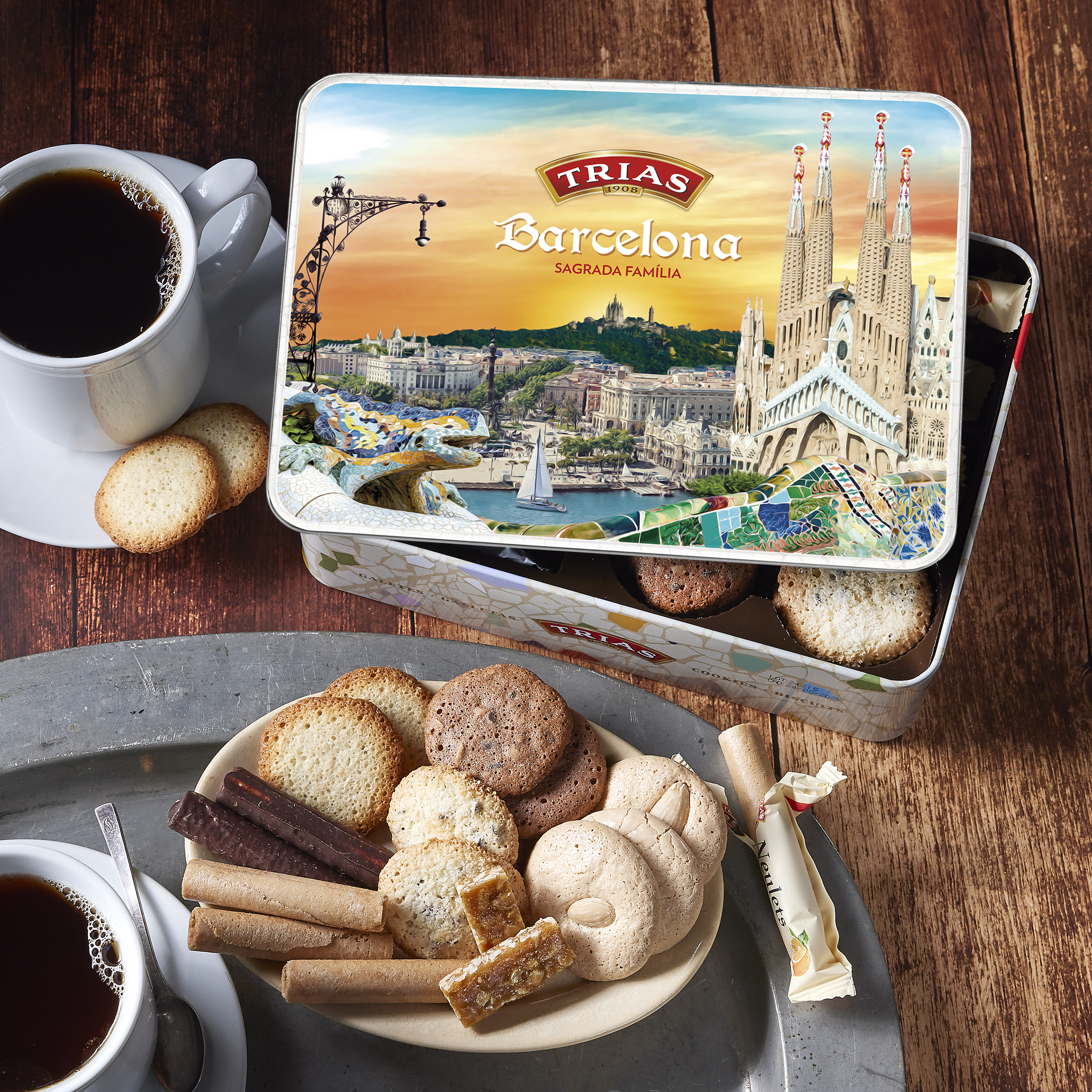 Shop Barcelona Gift Tin of Spanish Cookies Online LaTienda