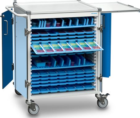 Carro Wiegand con ruedas y doble puerta 64.3A-3