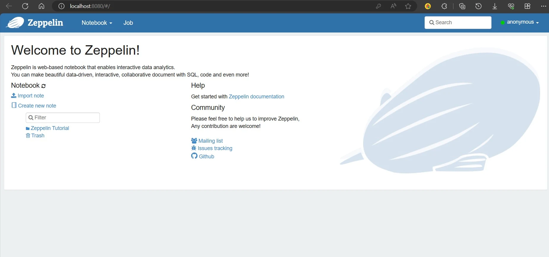 Apache Zeppelin Home Page