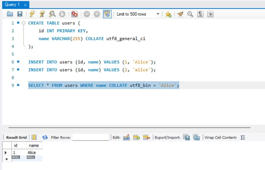 string-comparison-mysql-collate