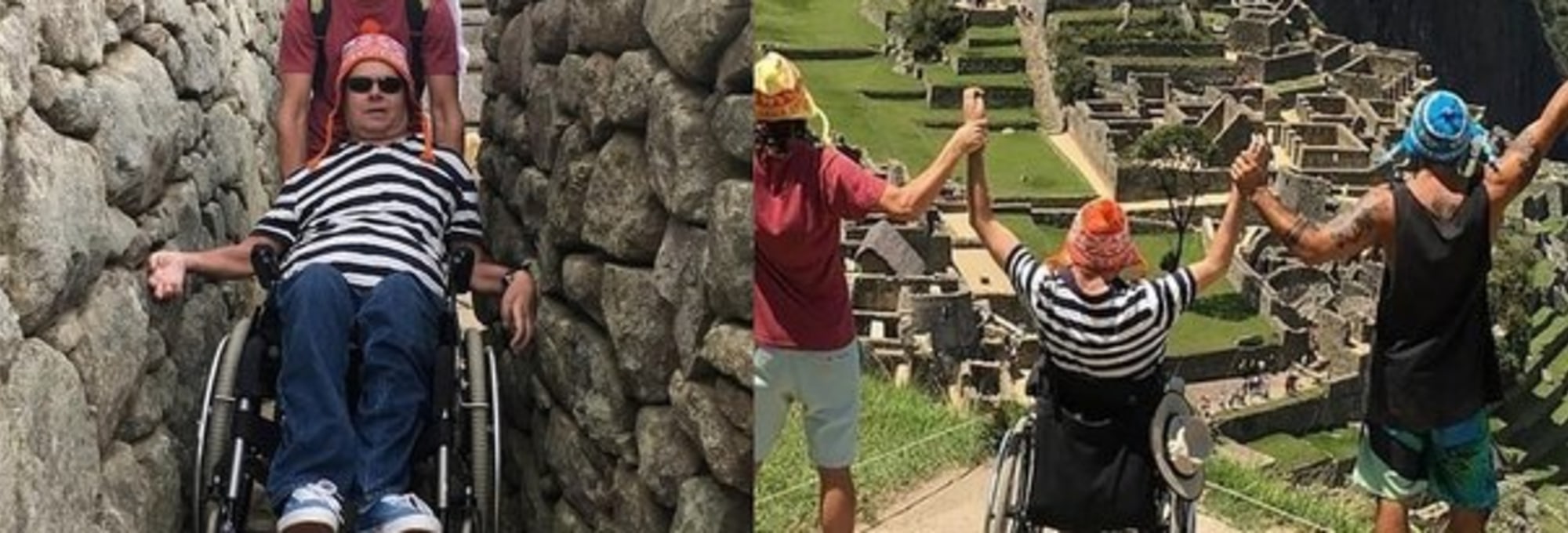 Cargaron 6 horas a su amigo para que conozca Machu Picchu