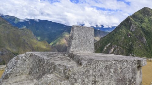 El Intihuatana en Machu Picchu