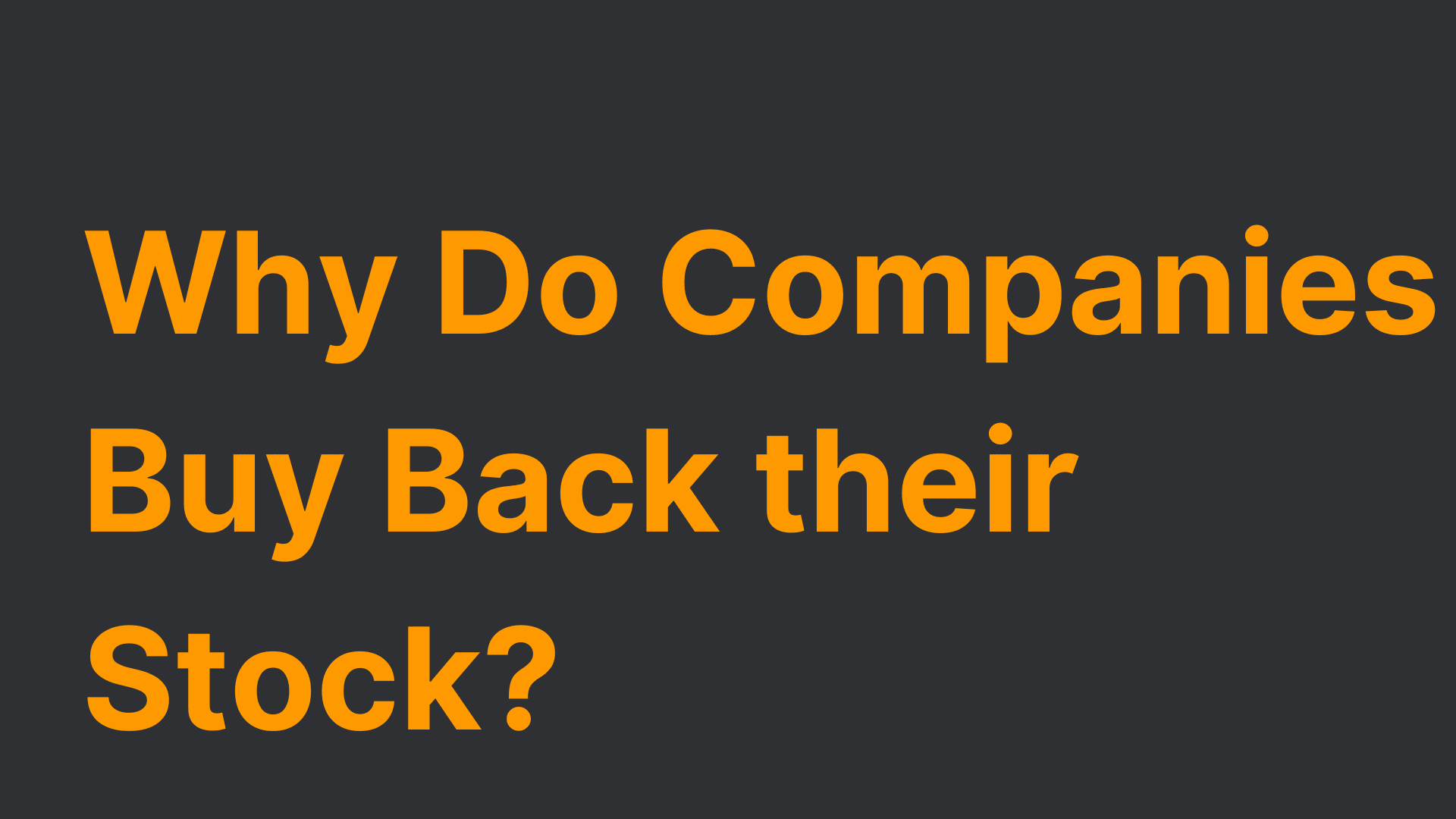 Share Repurchase: Why Do Companies Buy Back Their Stock? | TIKR.com