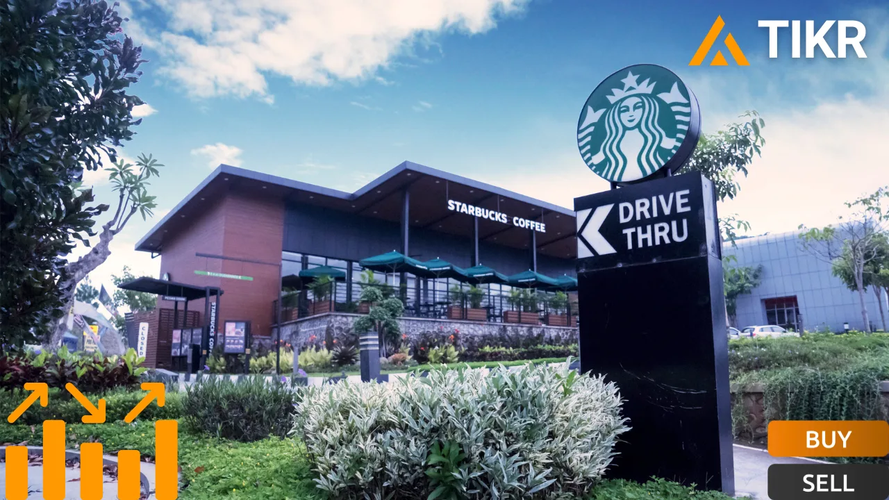 星巴克从历史高点下跌34%。SBUX 股票价值被低估还是价值陷阱？ | TIKR.com