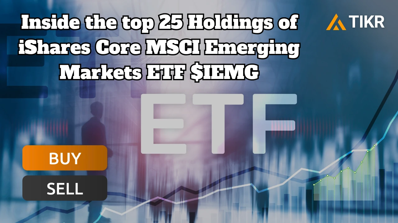 iShares Core MSCI Emerging Markets ETF (IEMG) 前25 名持股| TIKR.com