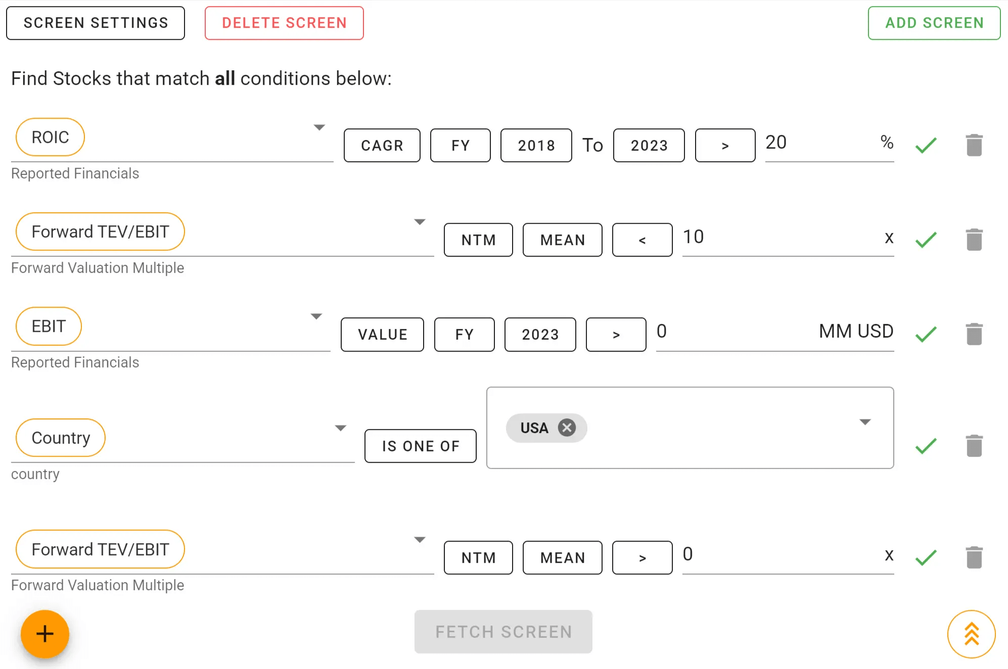 Die Zauberformel - Screener