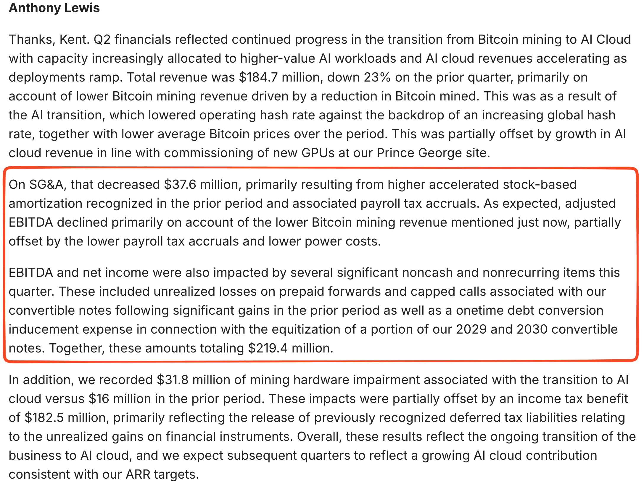 Earnings Call Transcript