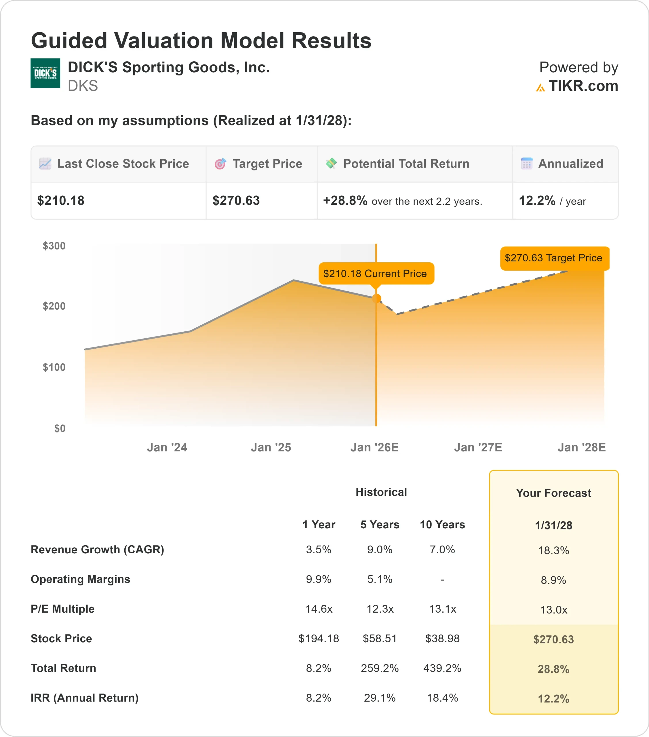 DICK'S Sporting Goods stock