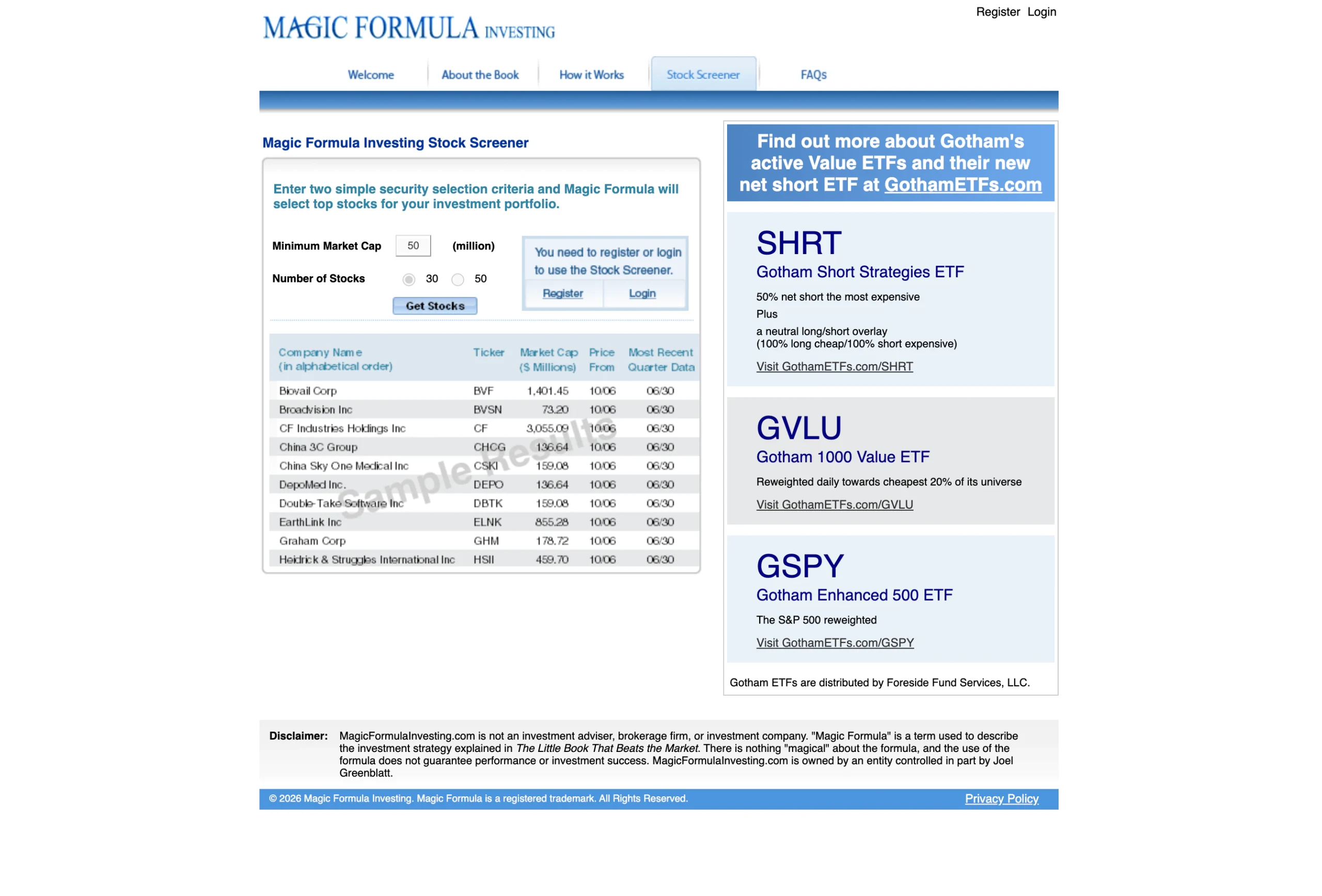 Magic Formula Investing