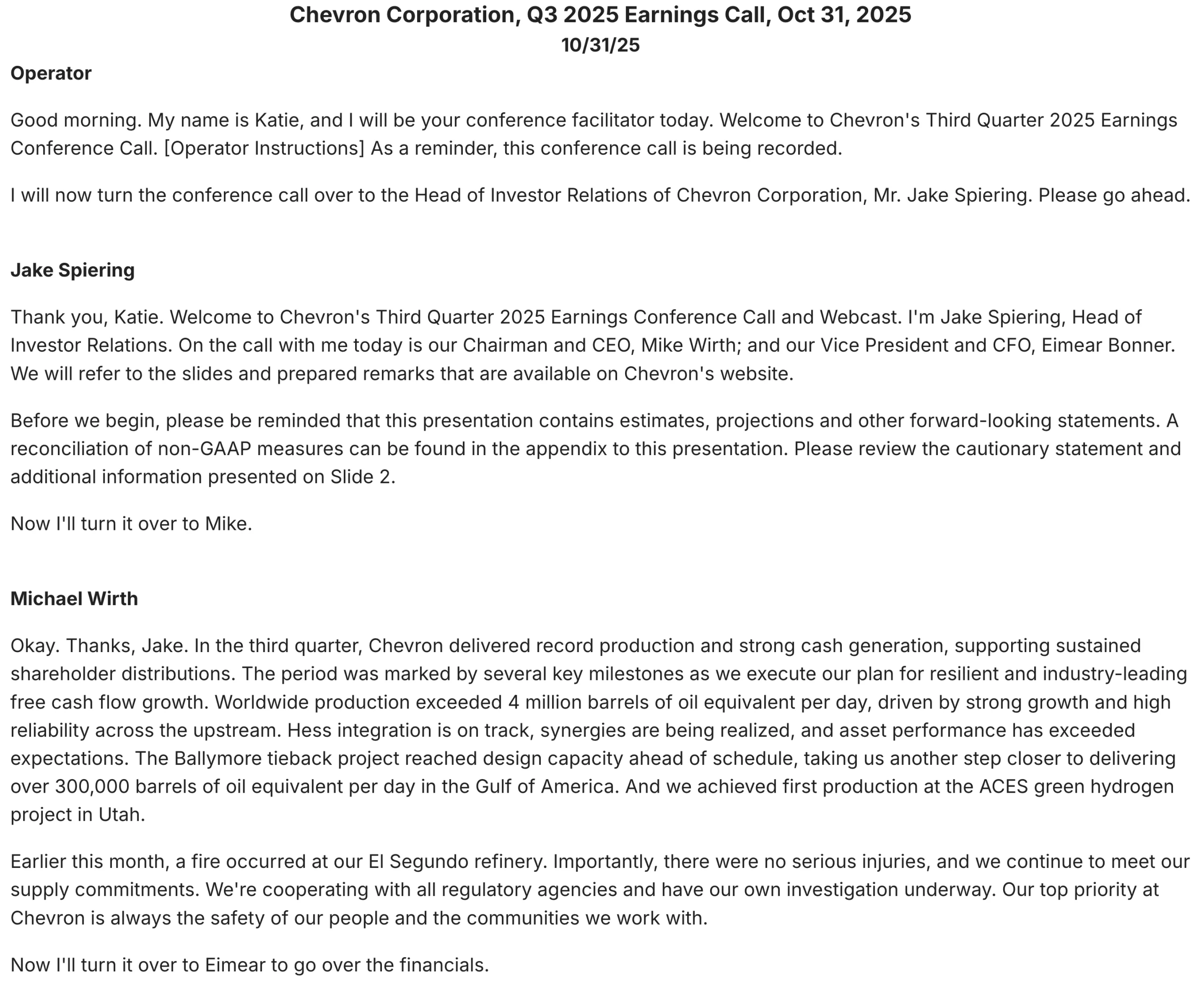 Earnings Call Transcript