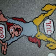 Bramming Hama julenisser, Hjemmelavede Bramming julenisser i Hama perler. De bliver lavede på bes.