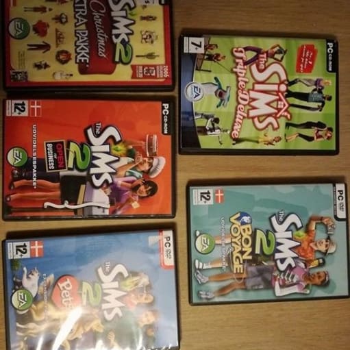 SIMS 2 udvidelsespakker (4 stk.), til pc, simulation, SIMS 2 udvidelsespakker, alle fra omkring 2.