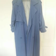 Trenchcoat, str. 40, Selected femme, Lyseblå, Poly, Næsten som ny