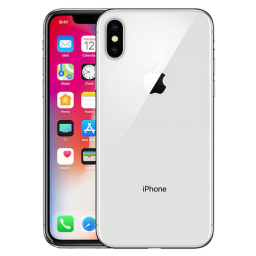 Iphone X sølv 256gb