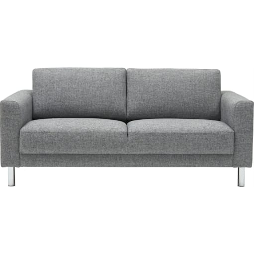 Sofa Riviera 53 Light Grey stof ben i krom