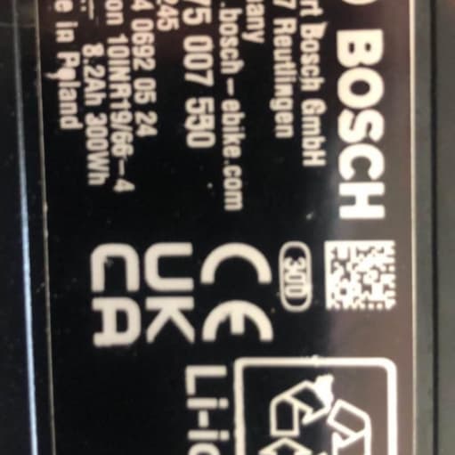Bosh powerpack cykel batteri