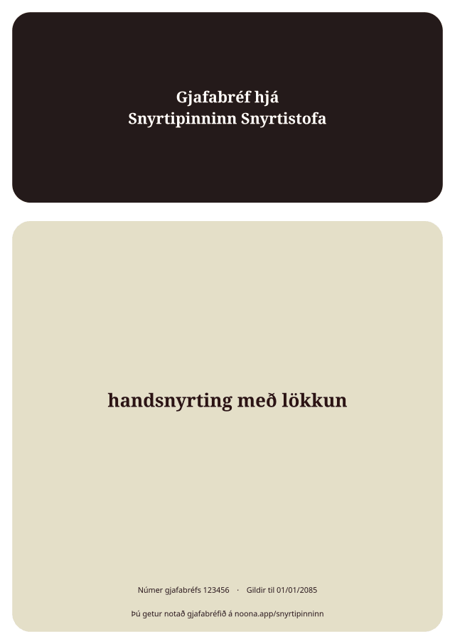 Snyrtipinninn Snyrtistofa - Bókaðu á netinu með Noona