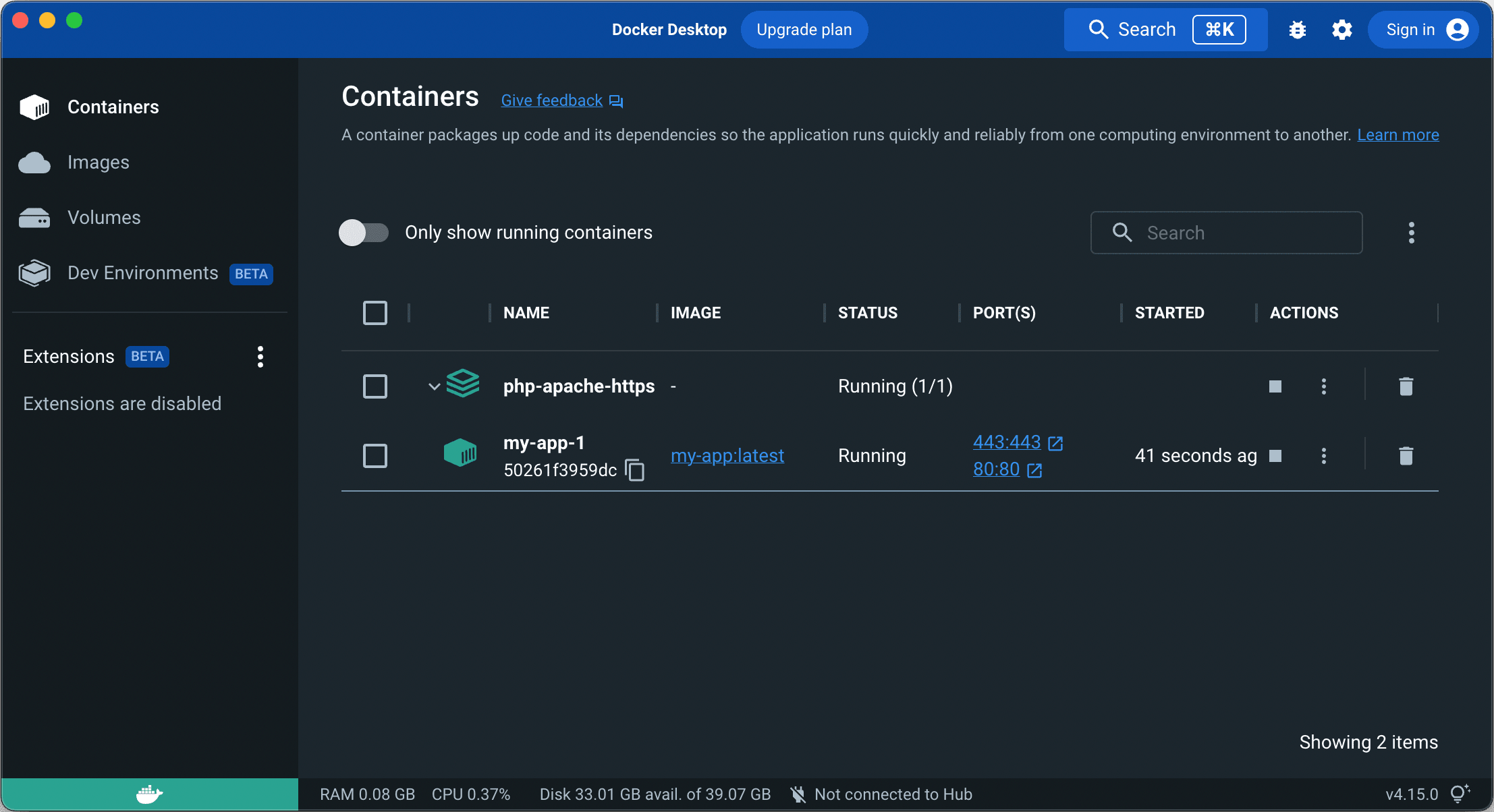 Dockerize PHP app with Apache on HTTPS