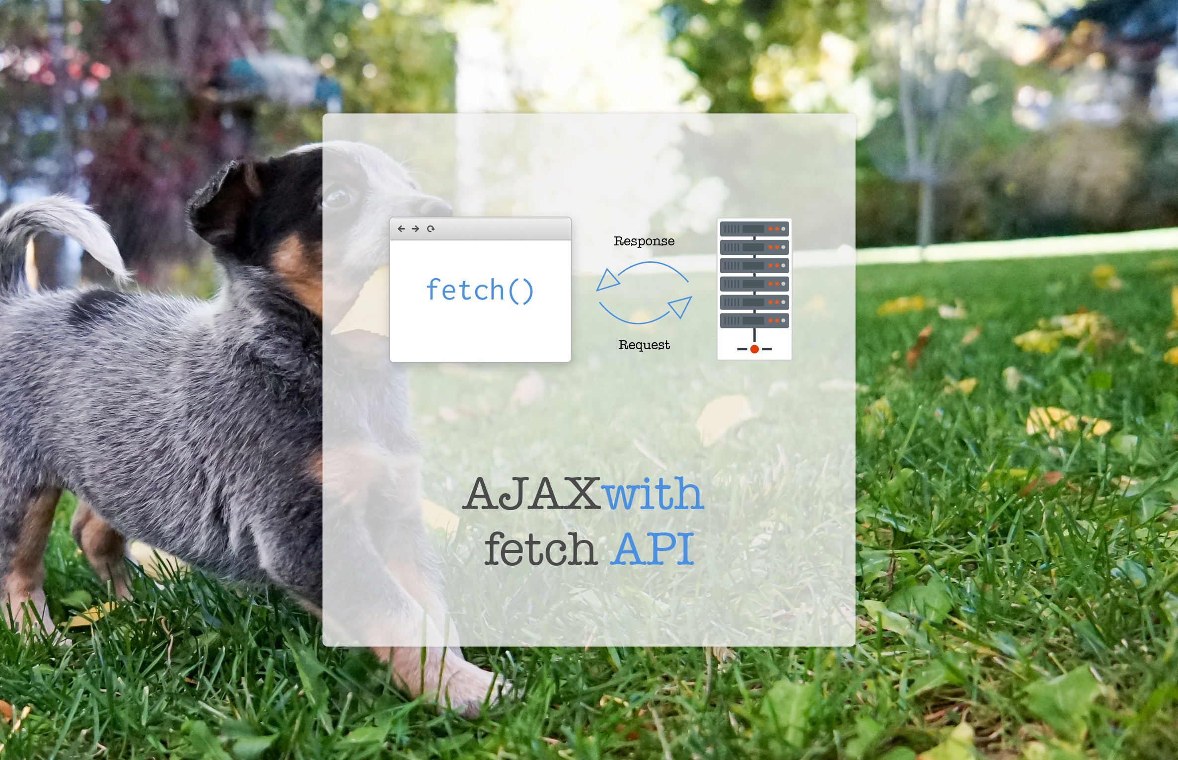 GoodBye XMLHttpRequest; AJAX with fetch API (with Demo)