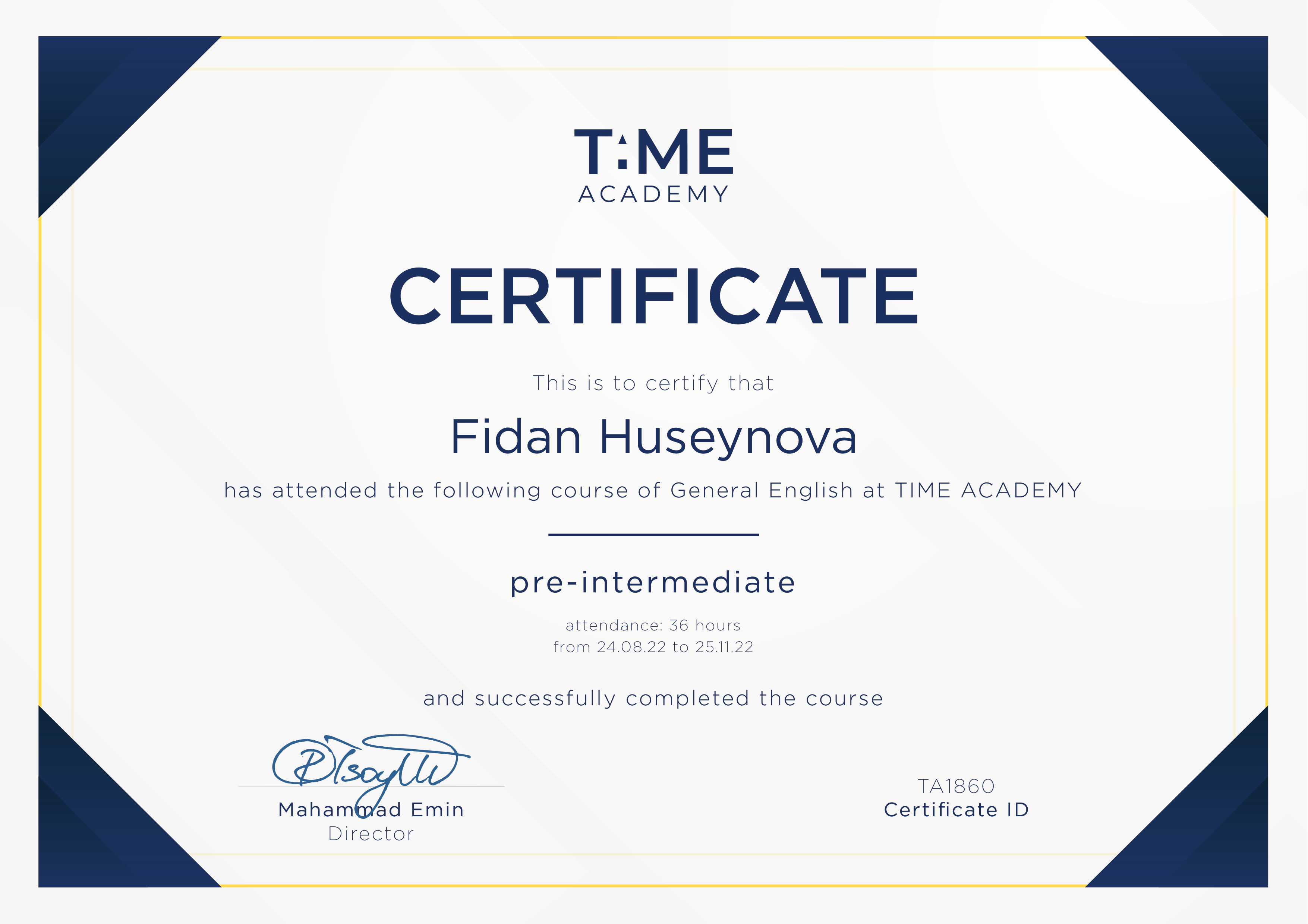 certificate