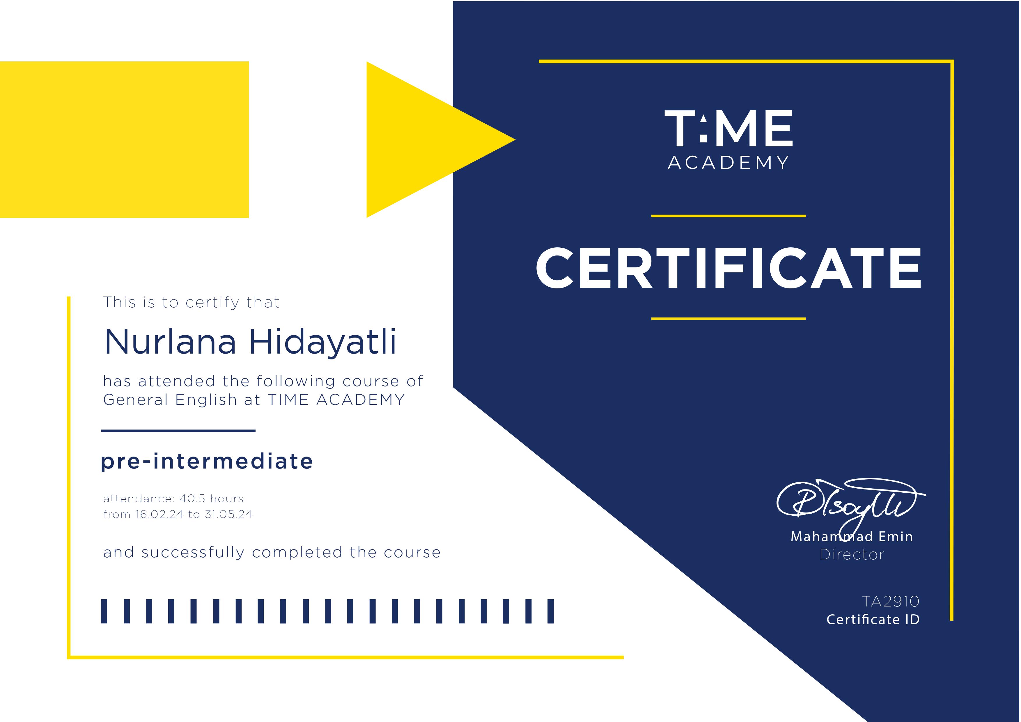 certificate