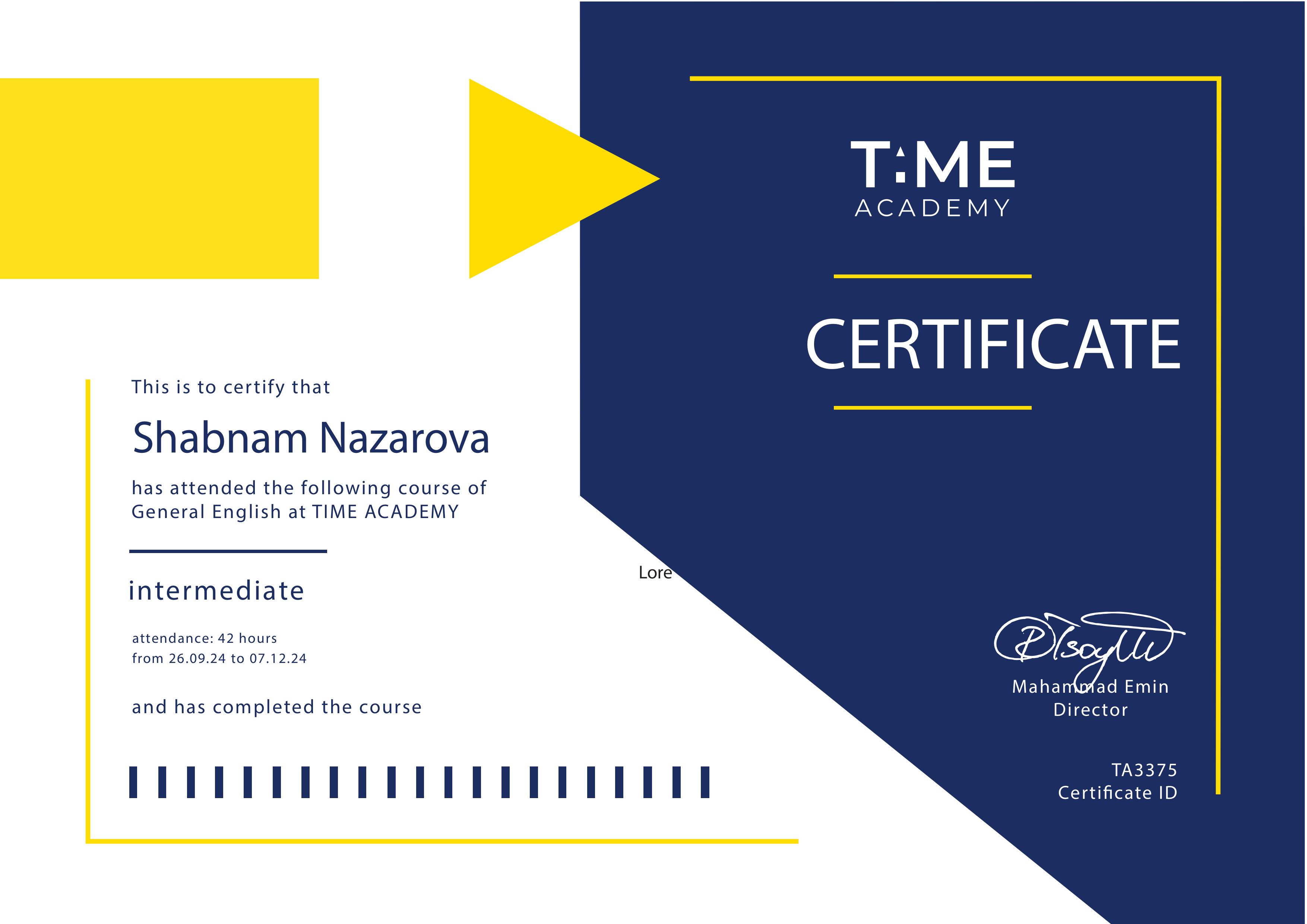 certificate