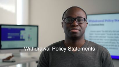 Withdrawal Policy Statements