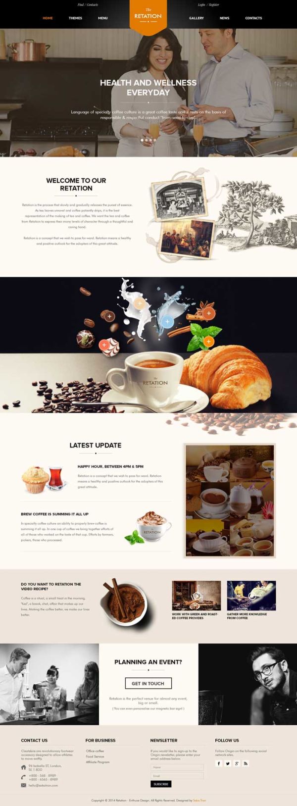 Giao diện website cafe 02