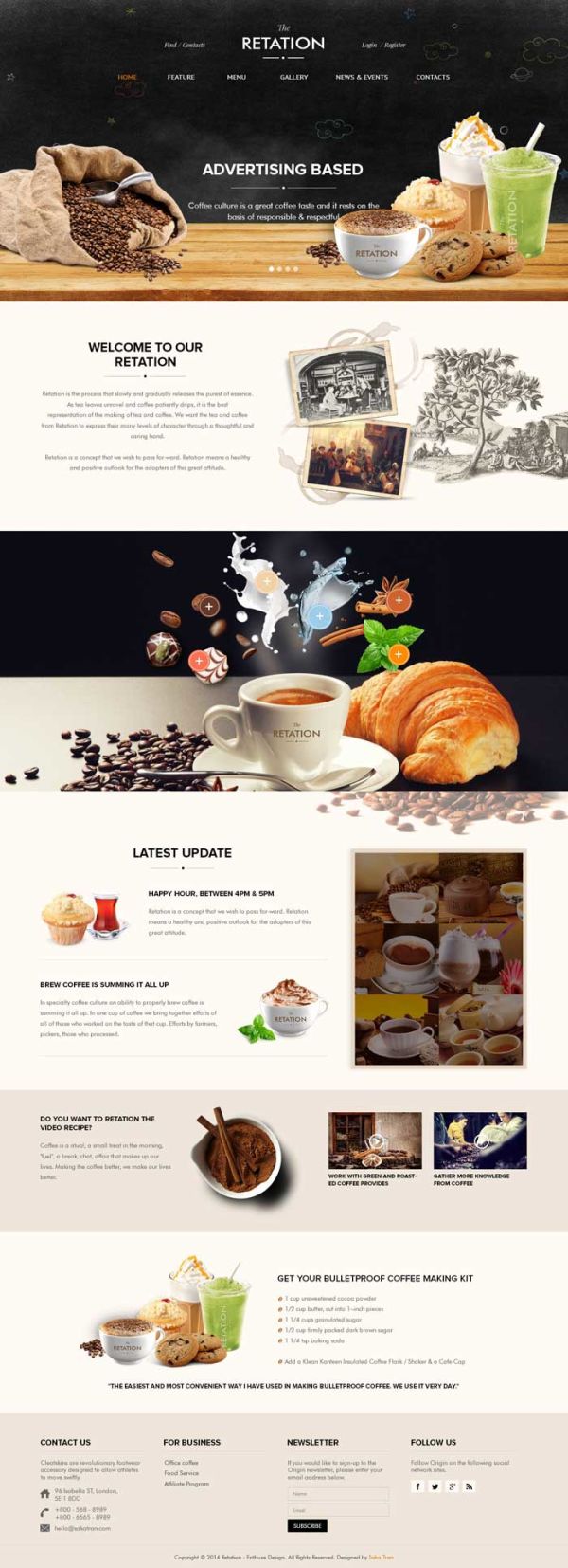 Giao diện website cafe 03