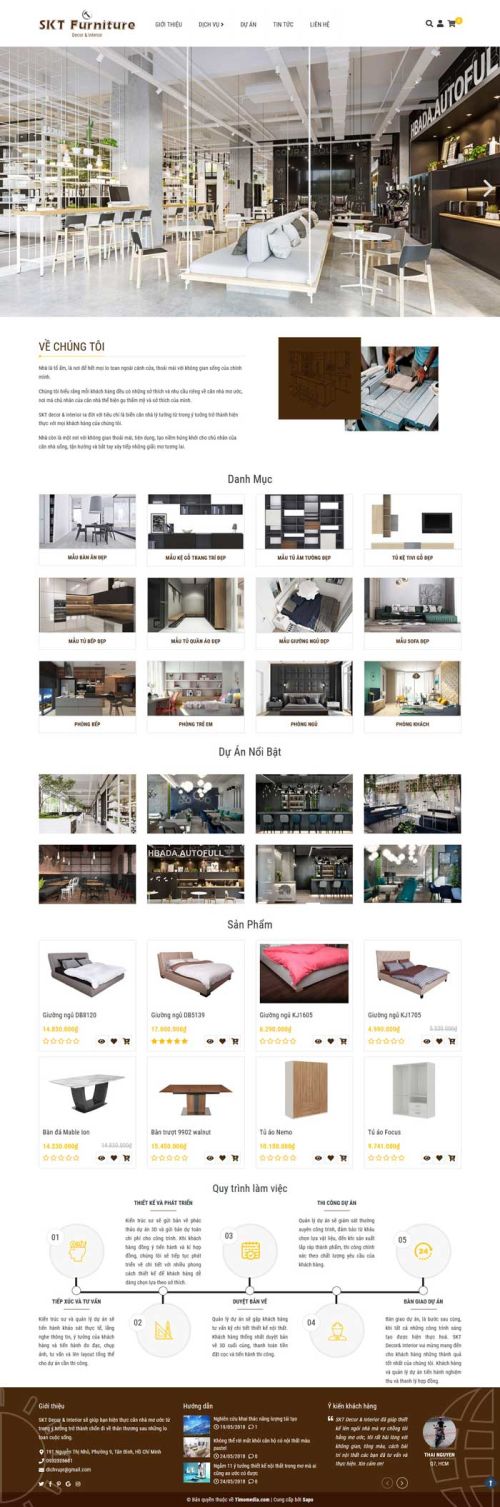 Giao diện mẫu web nội thất 2