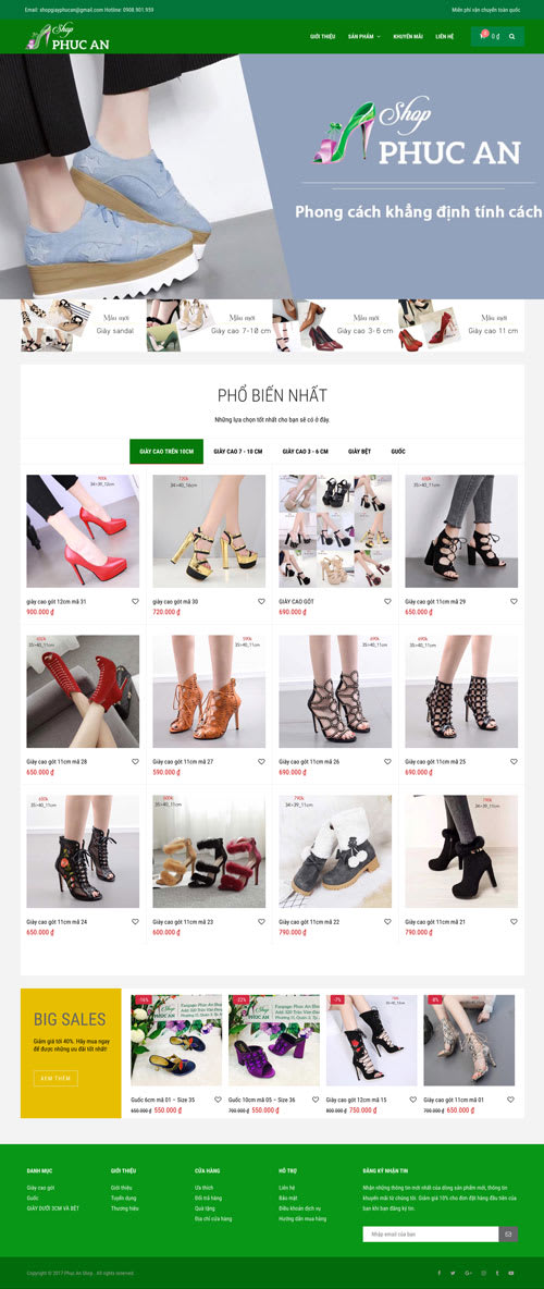 Mẫu giao diện web bán hàng 11