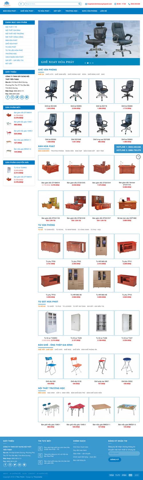 Giao diện web nội thất 02