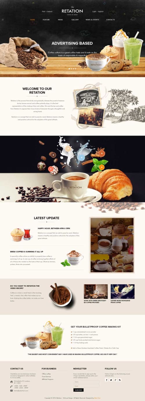 Giao diện website cafe 03