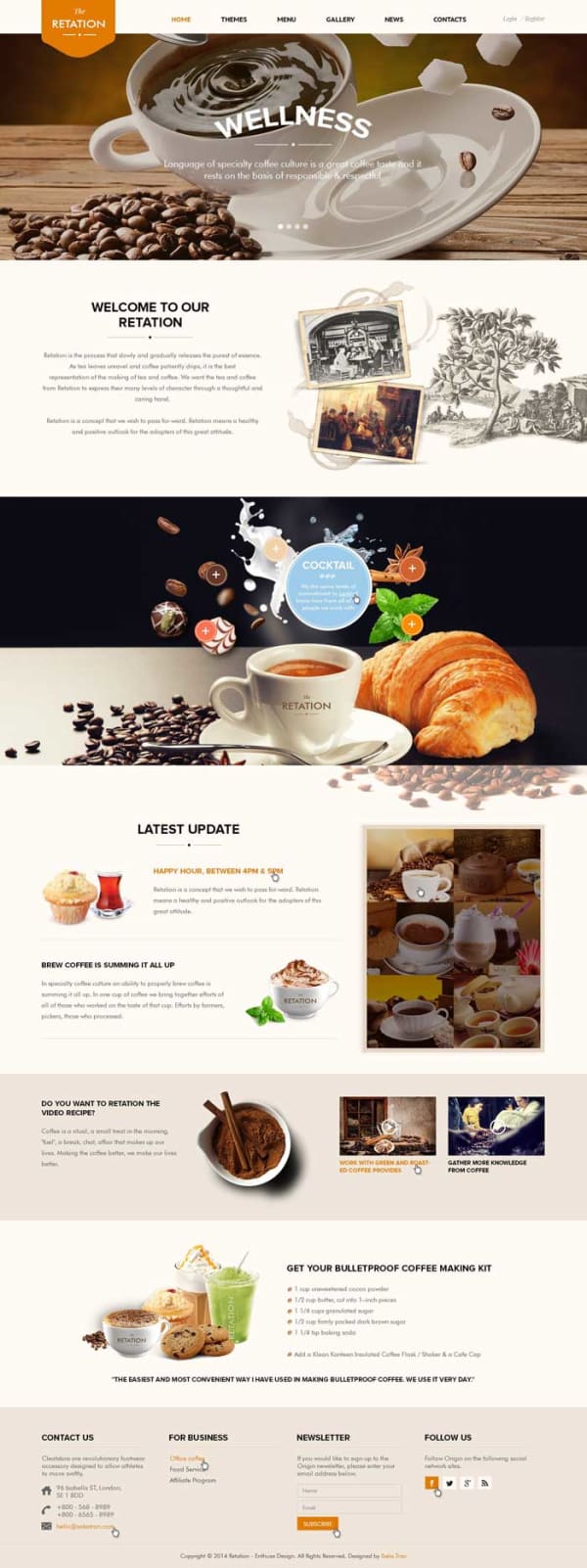 Giao diện website cafe 01