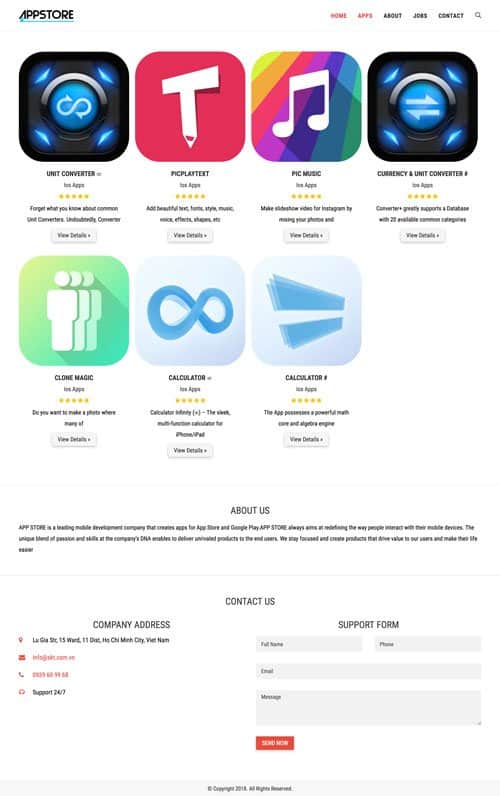 Web giới thiệu công ty 12
