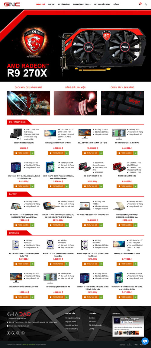 Mẫu giao diện web bán hàng 12