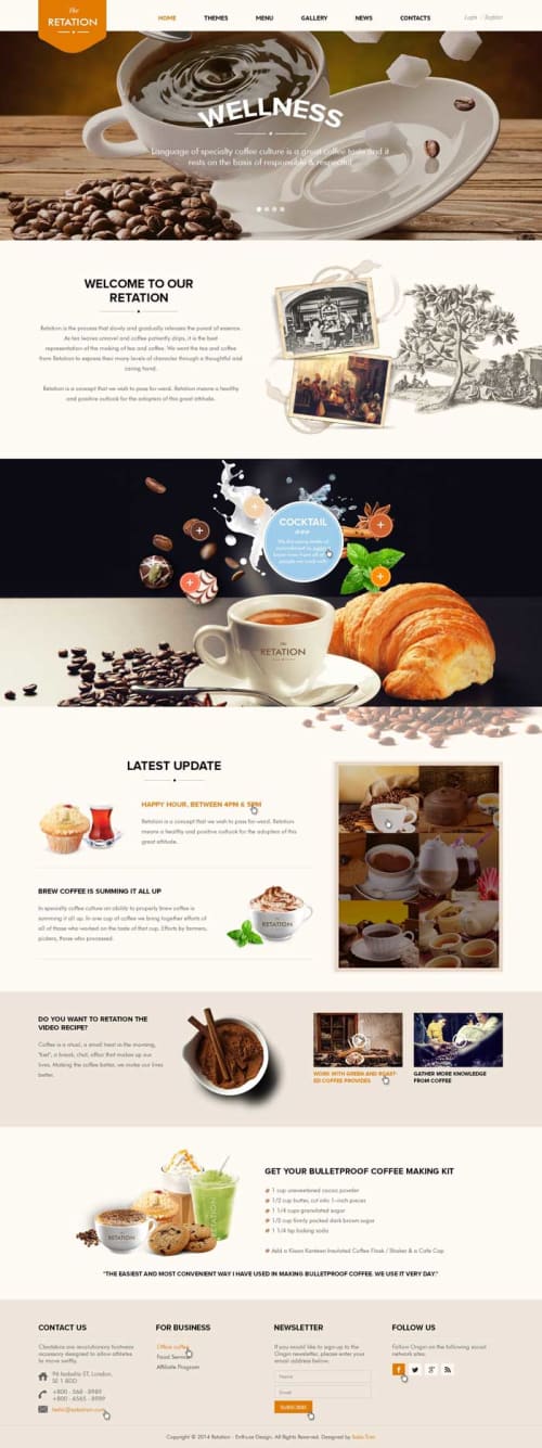 Giao diện website cafe 01