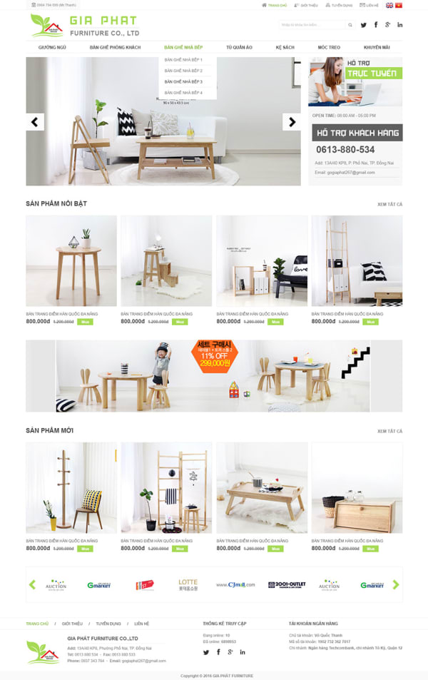 Giao diện web nội thất 4
