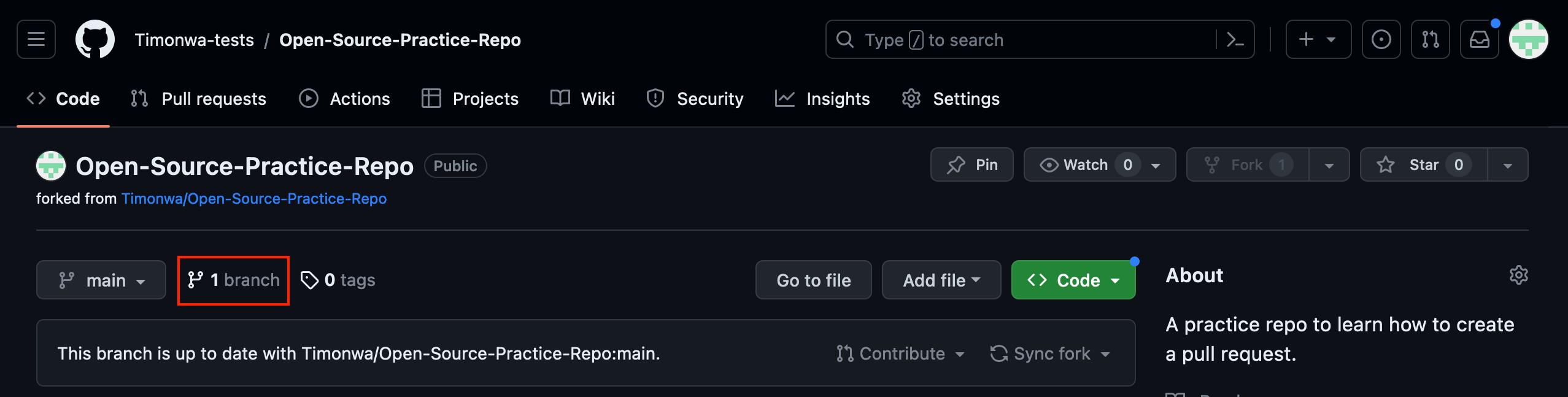 How to create a new branch
