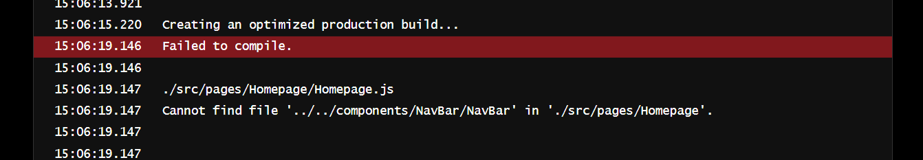 component1 error screenshot