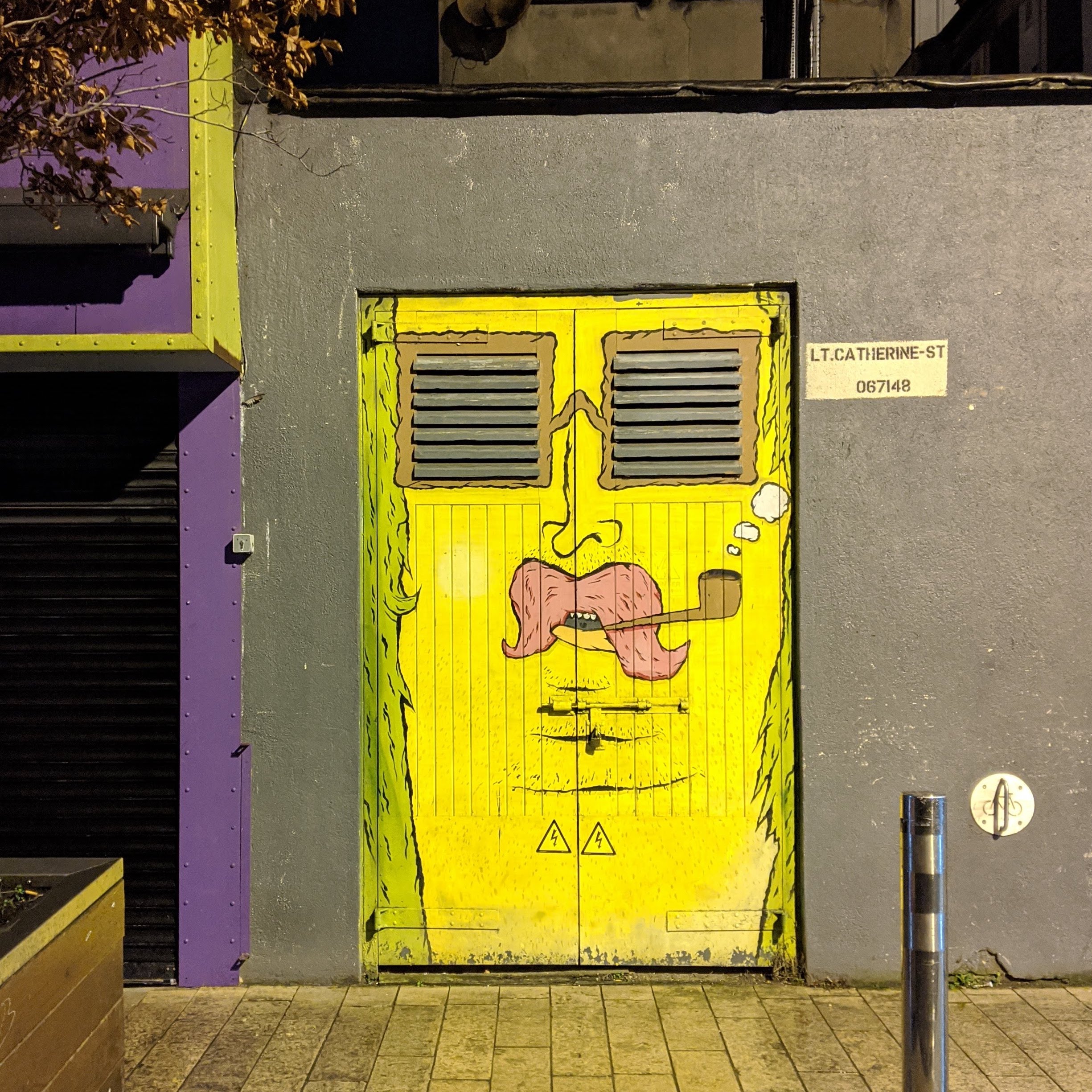 Door with pipe