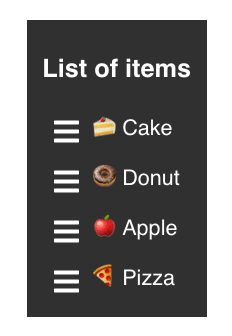 Adding the draggable attribute: Result