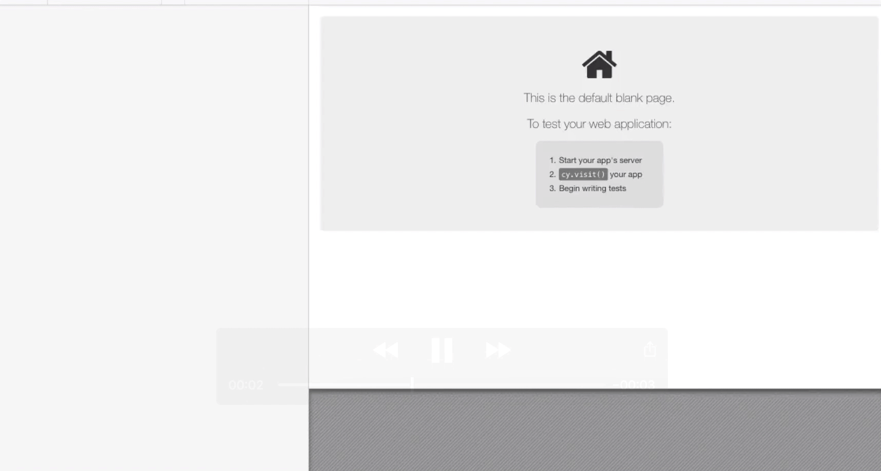 Test video using Cypress