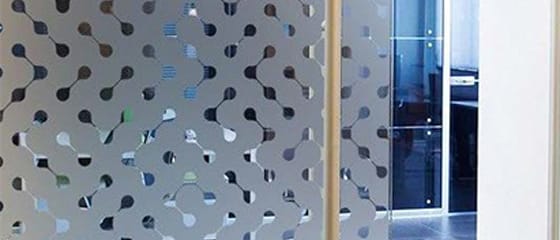 Custom cut commercial pattern film, decorative commercial window film