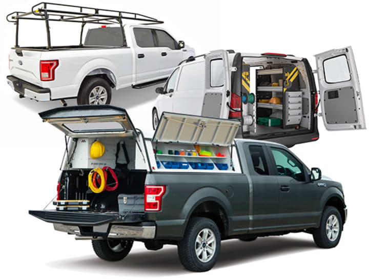 work truck upfitting, commercial van shelving, work trucks, truck liners, commercial floor liners