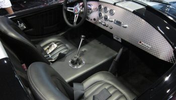 chrome black leather interior auto design car