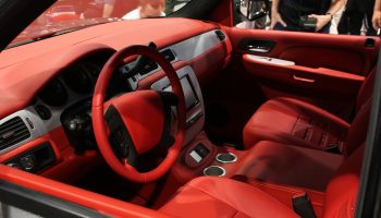 Red Car Interior custom auto design